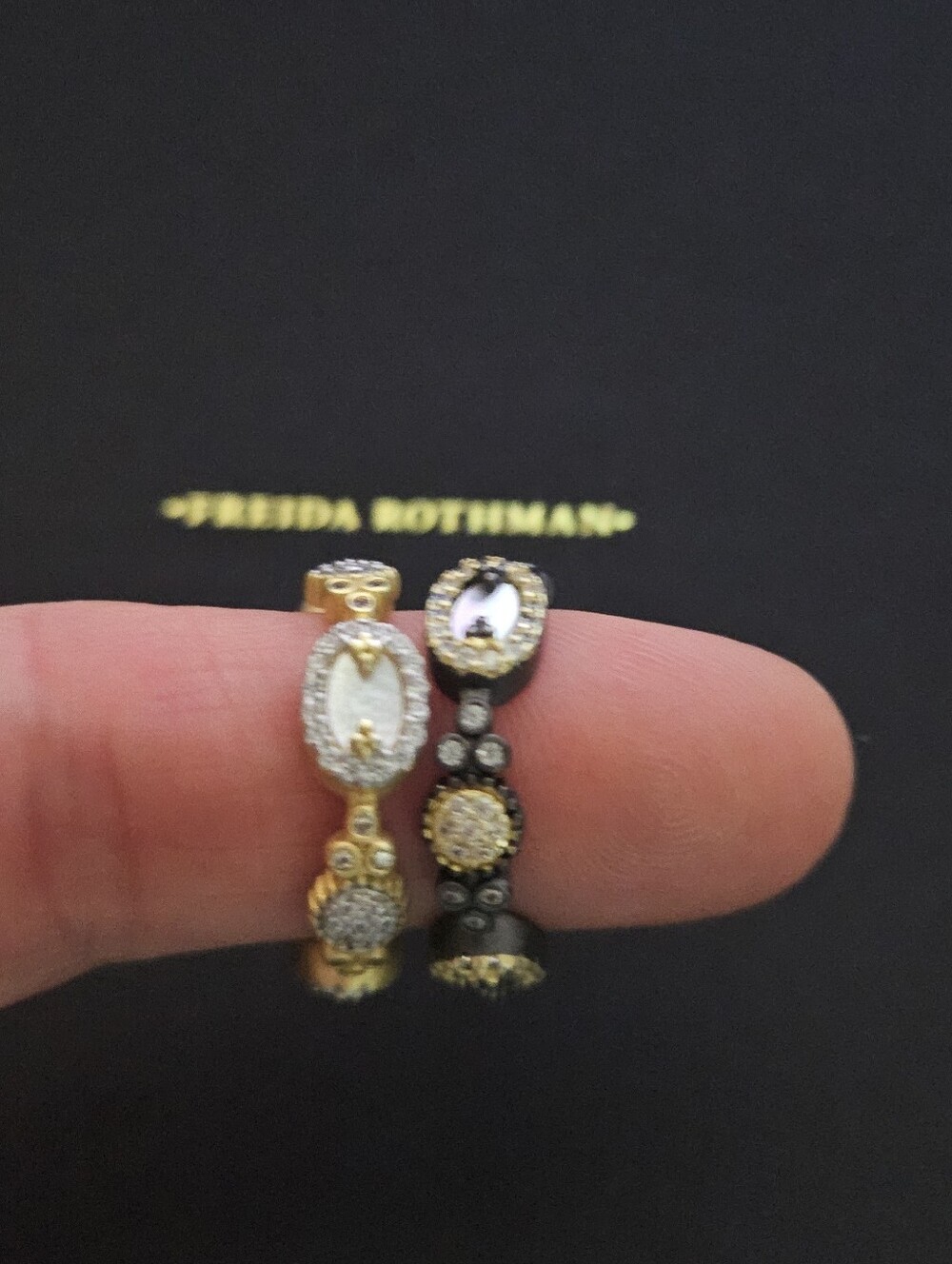 IMPERIAL MOTHER OF PEARL PAVÉ RING